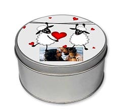 Scatola di latta tonda Sweet sheep