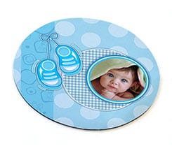 Tappetino mouse tondo Blue baby