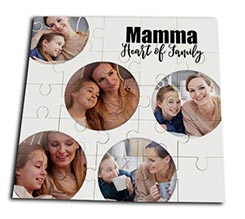 puzzle quadrato in legno per la festa della mamma