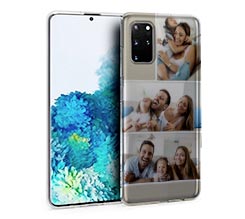 Cover trasparente Galaxy S20 Plus collage 3 riquadri