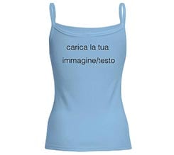 Canottiera personalizzata in cotone Celeste