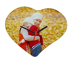 Crea Orologio Cuore Vetro 24x20 cm