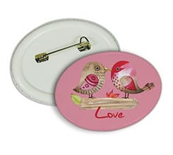 Spille Ovali Pink Birds