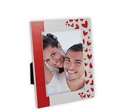 Cornice porta foto pioggia di cuori