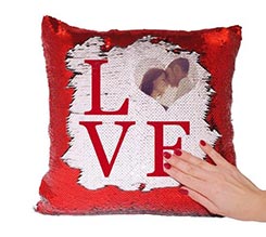 Cuscino con Paillettes Love