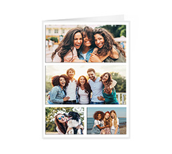 Biglietto auguri collage di foto con 4 riquadri