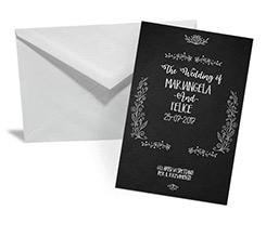 Bigliettino Auguri Black wedding