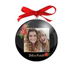 Palla di natale trasparente felice natale