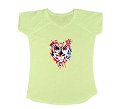 T-shirt scollo a V donna Gufo