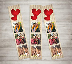 segnalibro personalizzato con grafica per san valentino