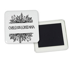 Magnete quadrato frigo Flowers