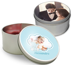 Scatola di Latta Tonda con foto