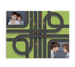 Tappeto giochi in feltro Pista Macchine