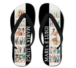 Infradito Black and white