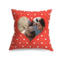 Texture Cuori su Cuscino in Tessuto Scamosciato