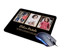 Tappetino Mouse in Pelle Black Christmas