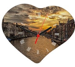 Orologio Cuore Vetro 24x20 Roman style