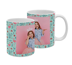 Tazza Panoramica Fenicotteri con fiori