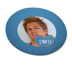 Tappetino mouse tondo Love jeans