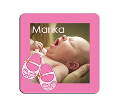 Calamita Quadrata 9,5x9,5 cm Scarpette bimba