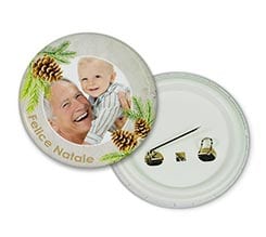 Spilla rotonda Pine cone