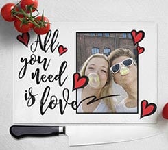 Tagliere in vetro Need love