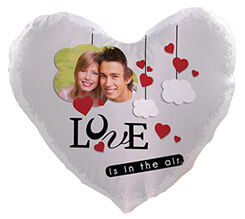 Cuscino cuore in Raso Lovely cloud