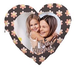 Cuscino Artigianale cuore Floreal mum