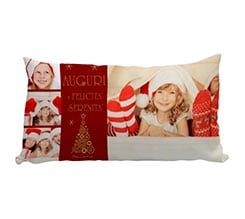 Rosso Natale su Cuscino Carezza