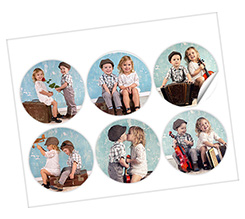 Adesivi Rotondi - 6 Pezzi Diversi