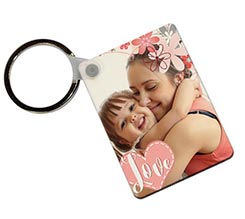 Portachiavi in Legno Rettangolare Wood and flowers