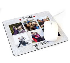 Tappetino mouse rettangolare Dad hero collage