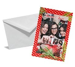 Bigliettino Auguri Bacche natalizie