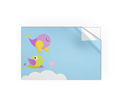 Stickers con grafica con uccellini