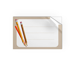 Adesivo personalizzato con grafica con matite