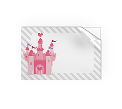 Stickers con castello rosa