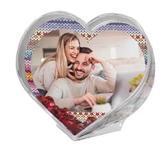 Palla di Neve a Cuore Love multicolour