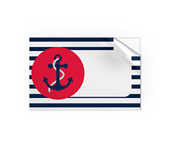 Adesivo rettangolare piccolo Ancora