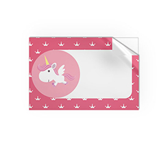 adesivo personalizzato con unicorno