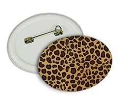 Spilla ovale personalizzata Maculato marrone