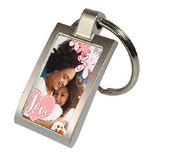 Portachiavi rettangolare in metallo Mummy