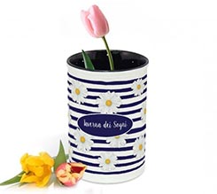 Portafiori in ceramica Texture margherite