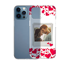 Cover trasparente iPhone 12 Pro cuori