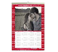 Scritte Love Rosse Calendari A4 Pagina Singola