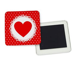 Magnete quadrato da frigo Cuore d'amore