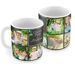 Tazza panoramica Collage natalizio