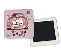Magnete quadrato da frigo Wedding day