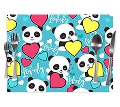 Tovaglietta in tessuto Lovely panda