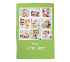 Coperta 150x100 9 Riquadri Green