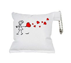 Cuscinetto Portachiavi dreams 6x6 - Girl in Love
